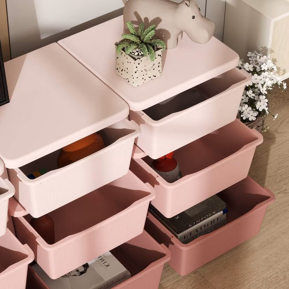 STILVORA Kids Storage Unit with 9 Drawers in Pink – 5