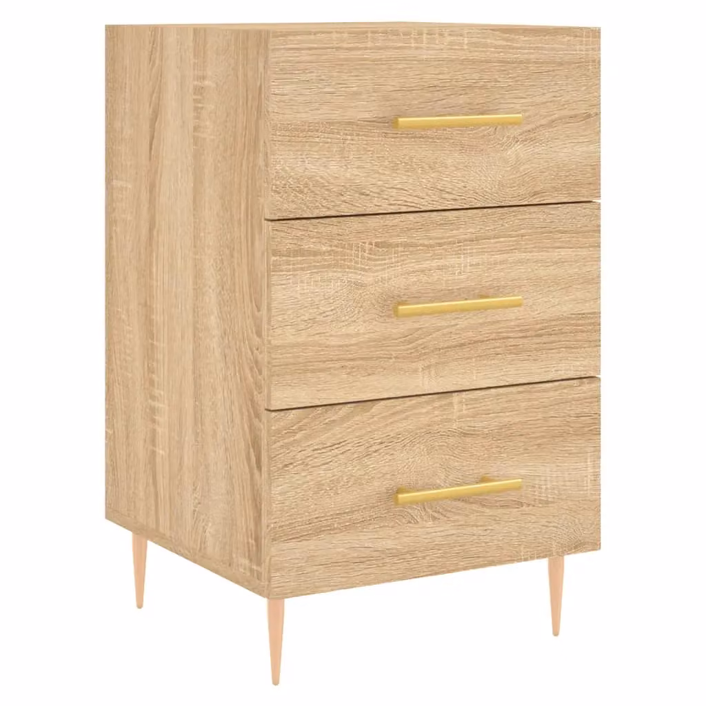 Berkfield Home Sonoma Oak Bedside Cabinet in Brown, W/D/H: 40 x 40 x 66 cm – 2