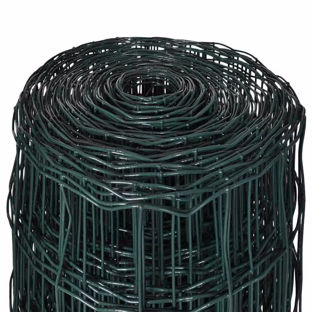 Berkfield Home Beautiful Euro Fence Steel PVC Coated Green 10 x 1.5 m – 4