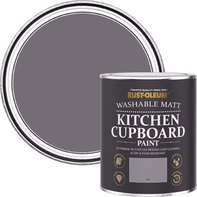 Rust-Oleum Matt Purple Kitchen Cupboard Paint, Iris, 0.75 l – 1
