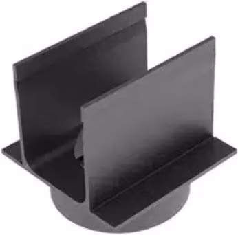 Polycon LUXE Threshold Drain Channel with Vertical Outlet in Black