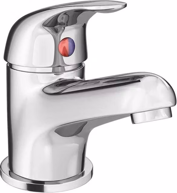 Nordara Modern Chrome Single Lever Basin Mixer Tap in Silver
