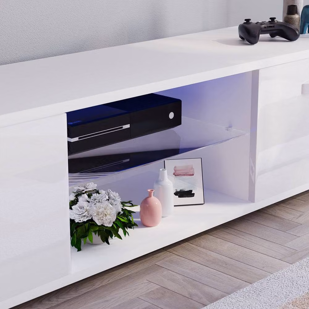 HD Designs Vida Designs Cosmo 2 Door LED TV Unit in White – 3