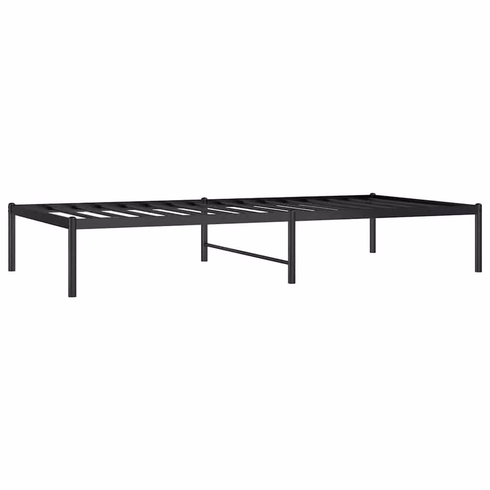 Berkfield Home Minimalist Metal Single Bed Frame in Black, W: 90 cm, L: 190 cm – 2