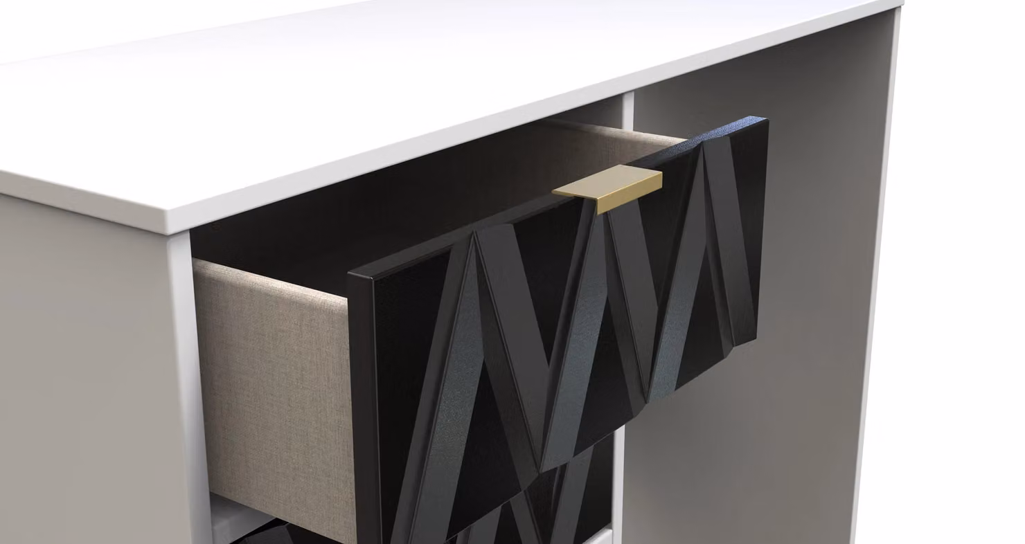 2 U Dallas 4 Drawer Vanity in Black and Gold – 3