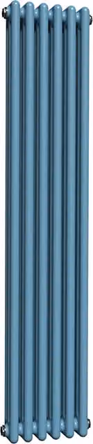 Lux Heat Vertical Column Radiator in Denim Blue, H 150 cm x W 29 cm