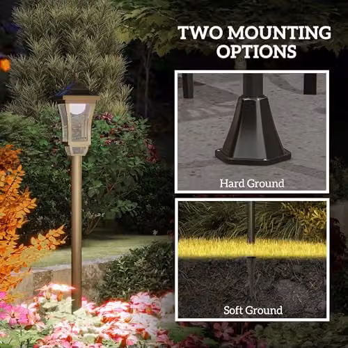 Outsunny Solar LED Garden Lamp Post Light, Cool White, Black, IP44 Waterproof, Height: 127 cm – 4