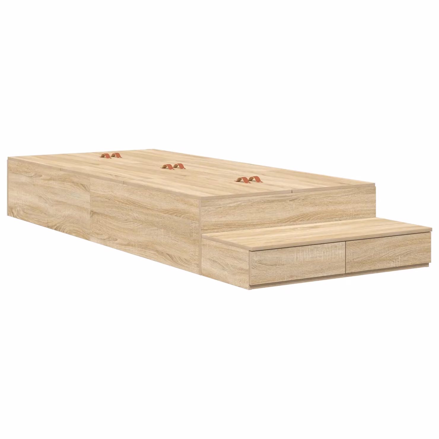 Berkfield Home Sonoma Oak Storage Bed Frame with Drawers, Brown, W: 90 cm, D: 200 cm – 2