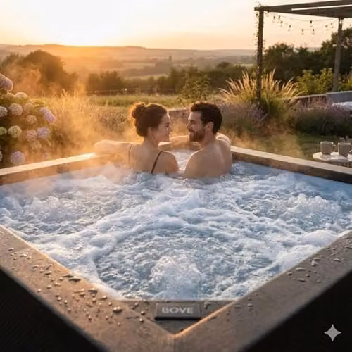 Summer Waves Wave Garda 6 Person Eco Foam Hot Tub in Flint Grey with Integrated Heater and WiFi App Control – 5