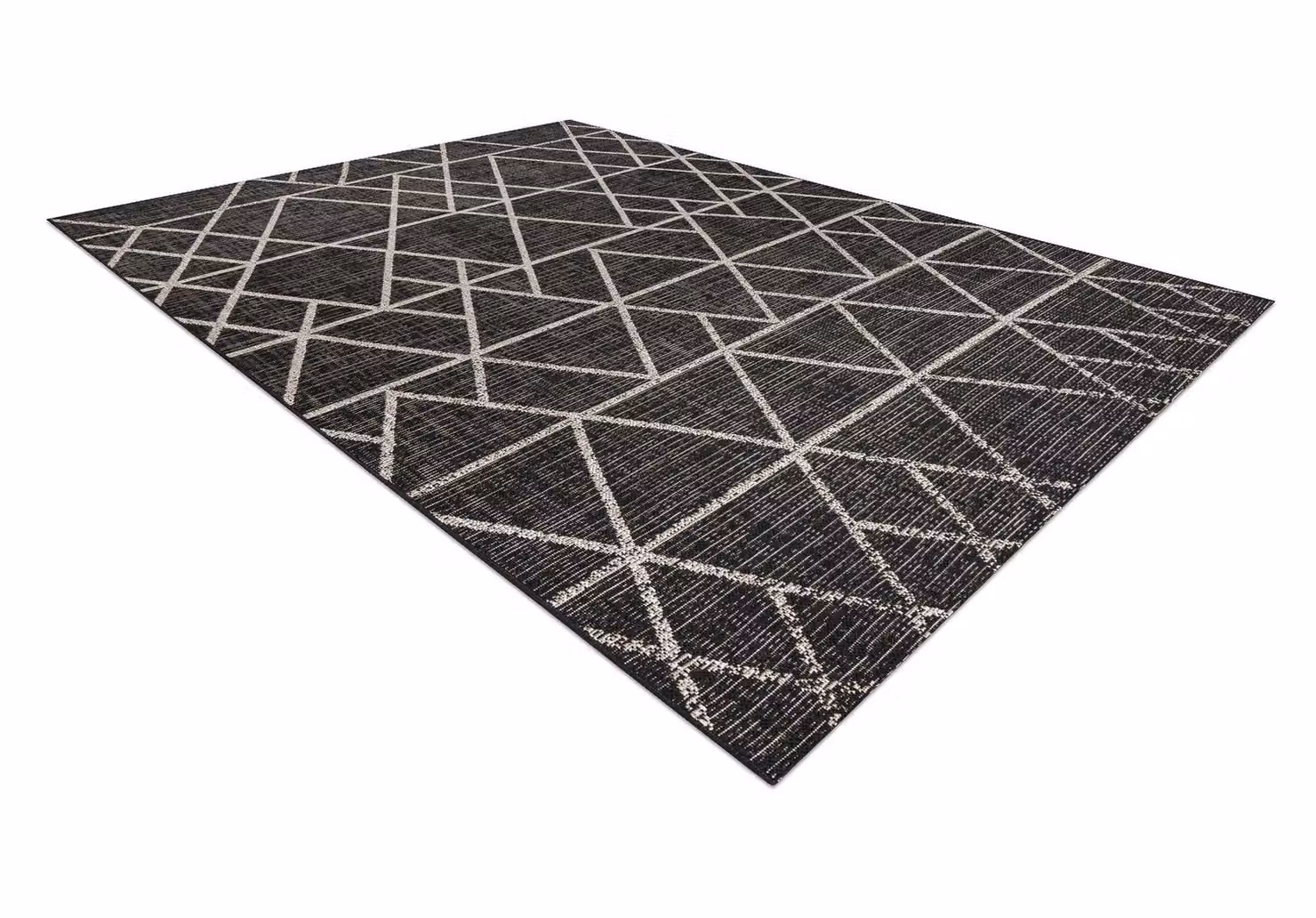 RugsX Floorlux Modern Rectangular Rug in Black, W: 60 cm, L: 110 cm – 2