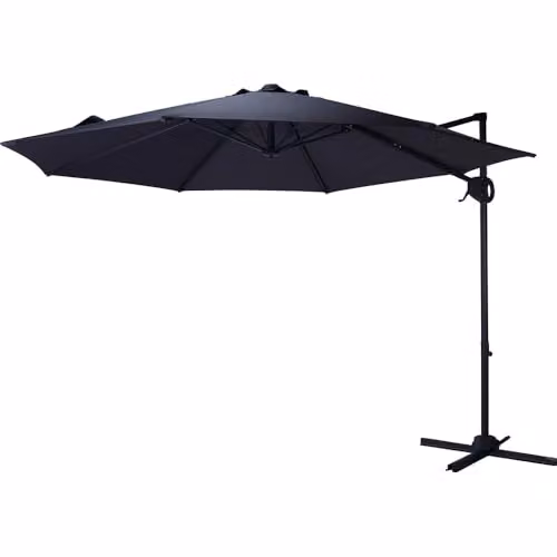 Jack Stonehouse Roma 3m Cantilever Garden Parasol with Hand Crank in Dark Grey