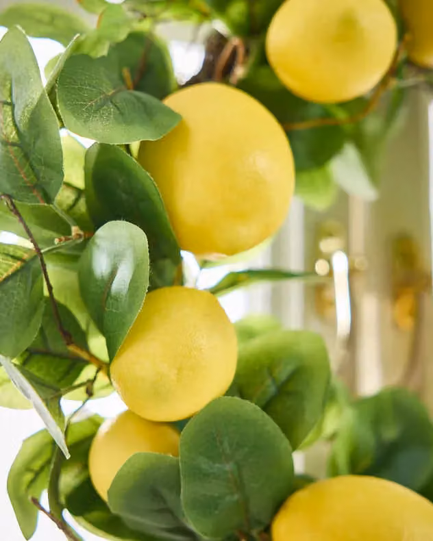 Dibor Classic Lemon Summer Door Wreath in Yellow, Diameter: 50 cm – 2