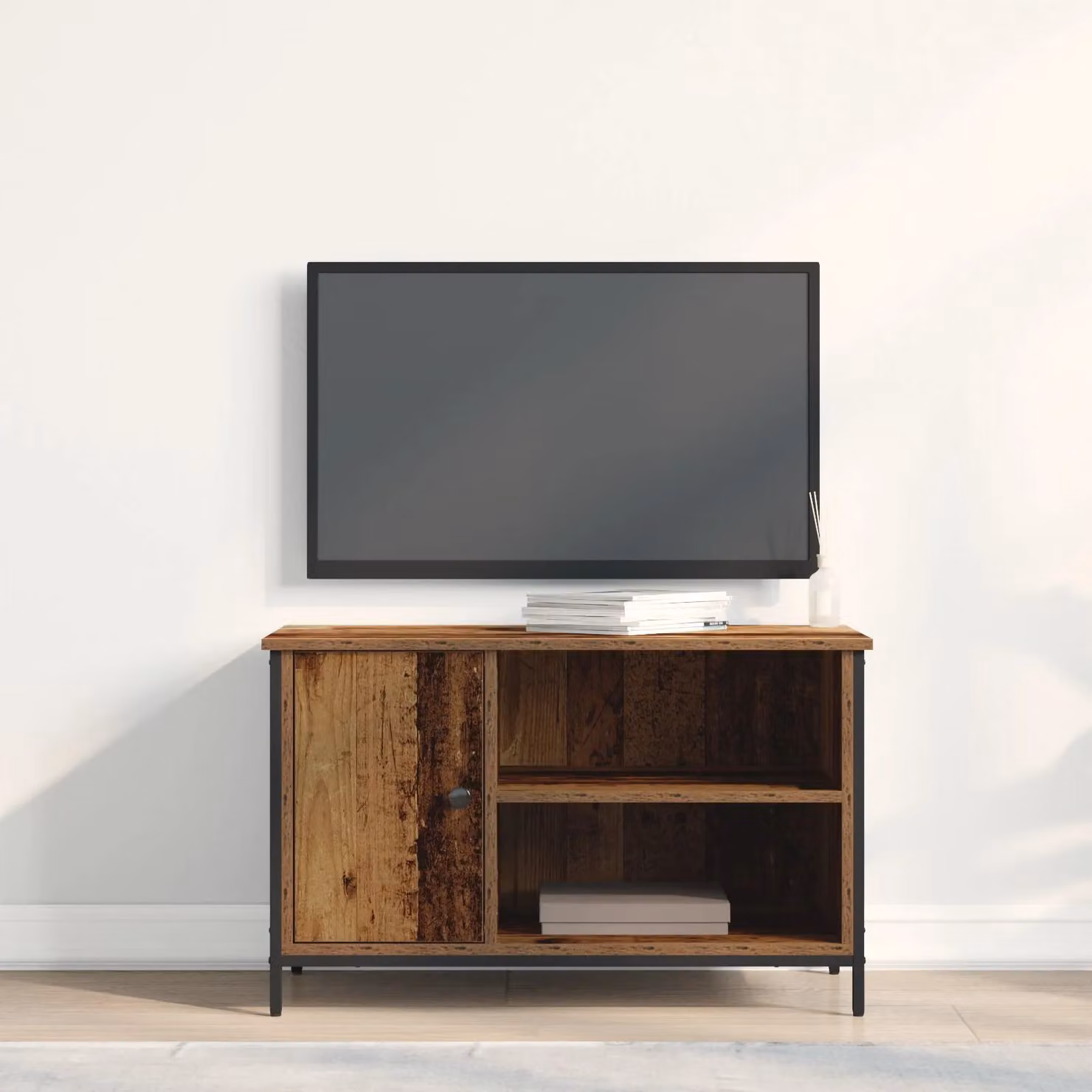 Berkfield Home Rustic TV Cabinet in Brown, W/D/H: 80 x 40 x 50 cm – 3