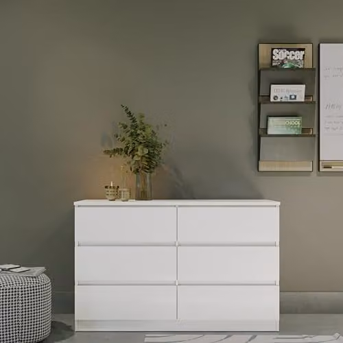 Seconique Malvern 6 Drawer Chest in White – 2