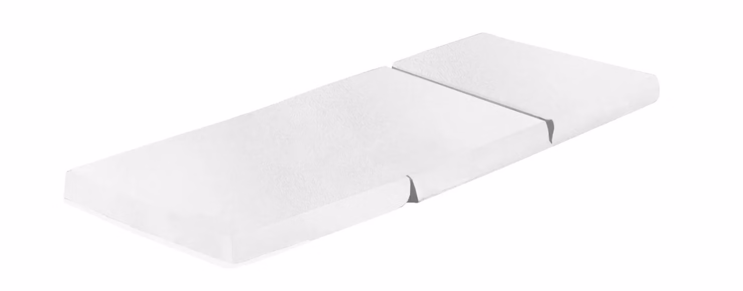 Rest Relax White Faux Leather Folding Futon Mattress Chair and Z Bed – 2