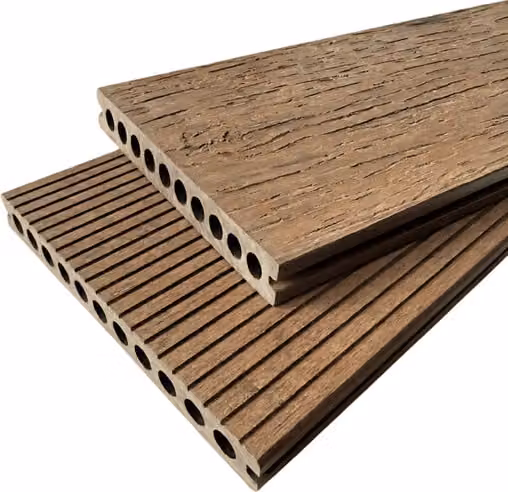 Timbosite Heritage Oak Grain Wood Decking Board, Brown, W: 200 mm x L: 3660 mm