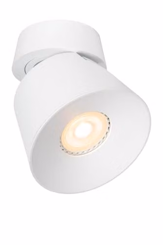 Lucide Trigono Dimmable Adjustable Ceiling Spotlight in White, GU10, Diameter: 10.5 cm