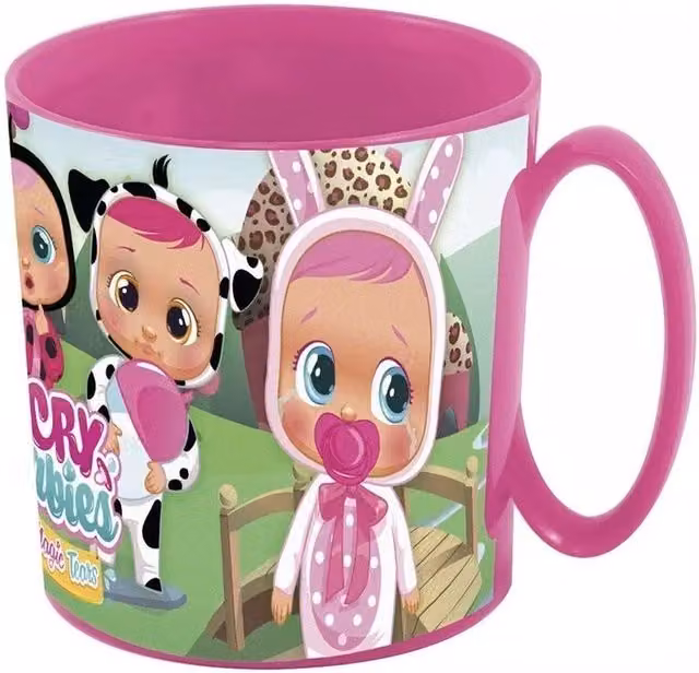 Official Cry Babies Licenced Micro Mug, 390 ml, Pink and Multicolour