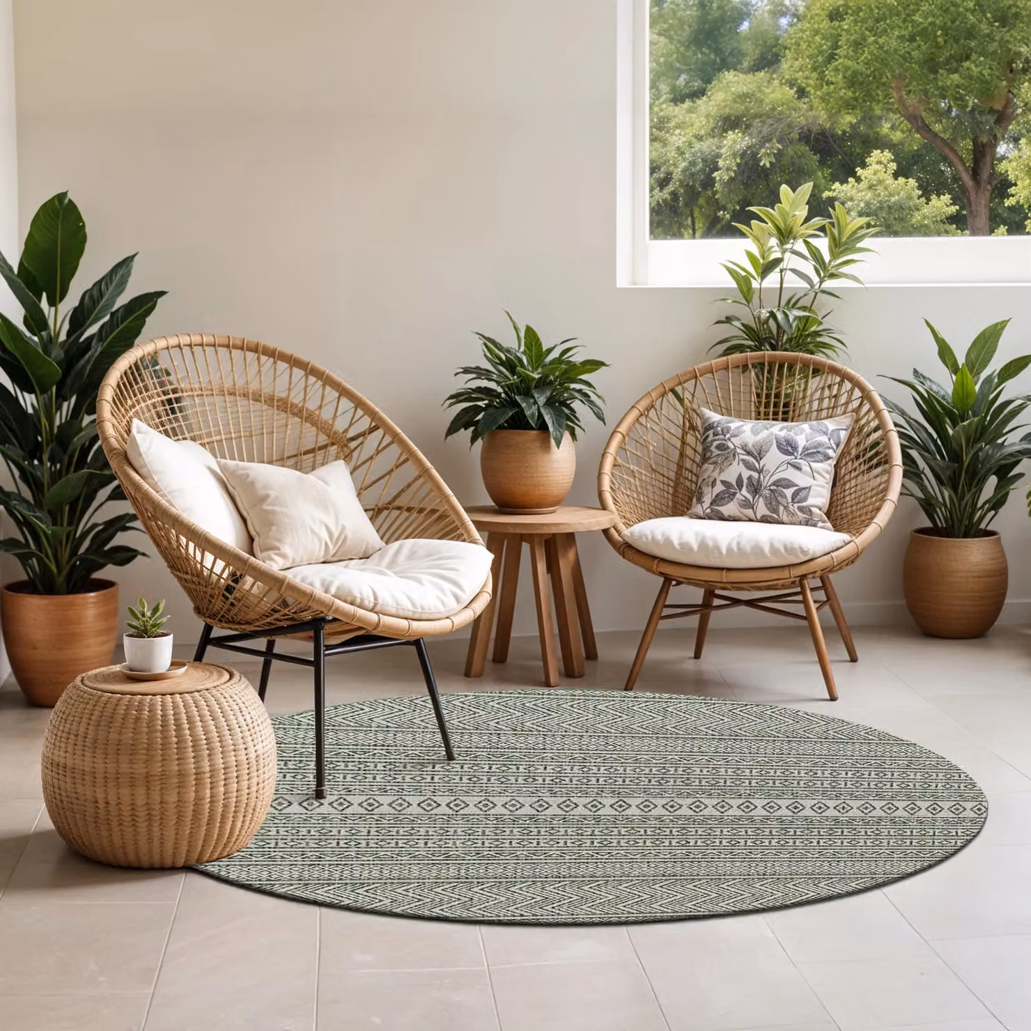 Livabliss Aegean Geometric In & Outdoor Rug in Blue, Beige, Yellow, Pink and Green, W: 160 cm, L: 230 cm – 3