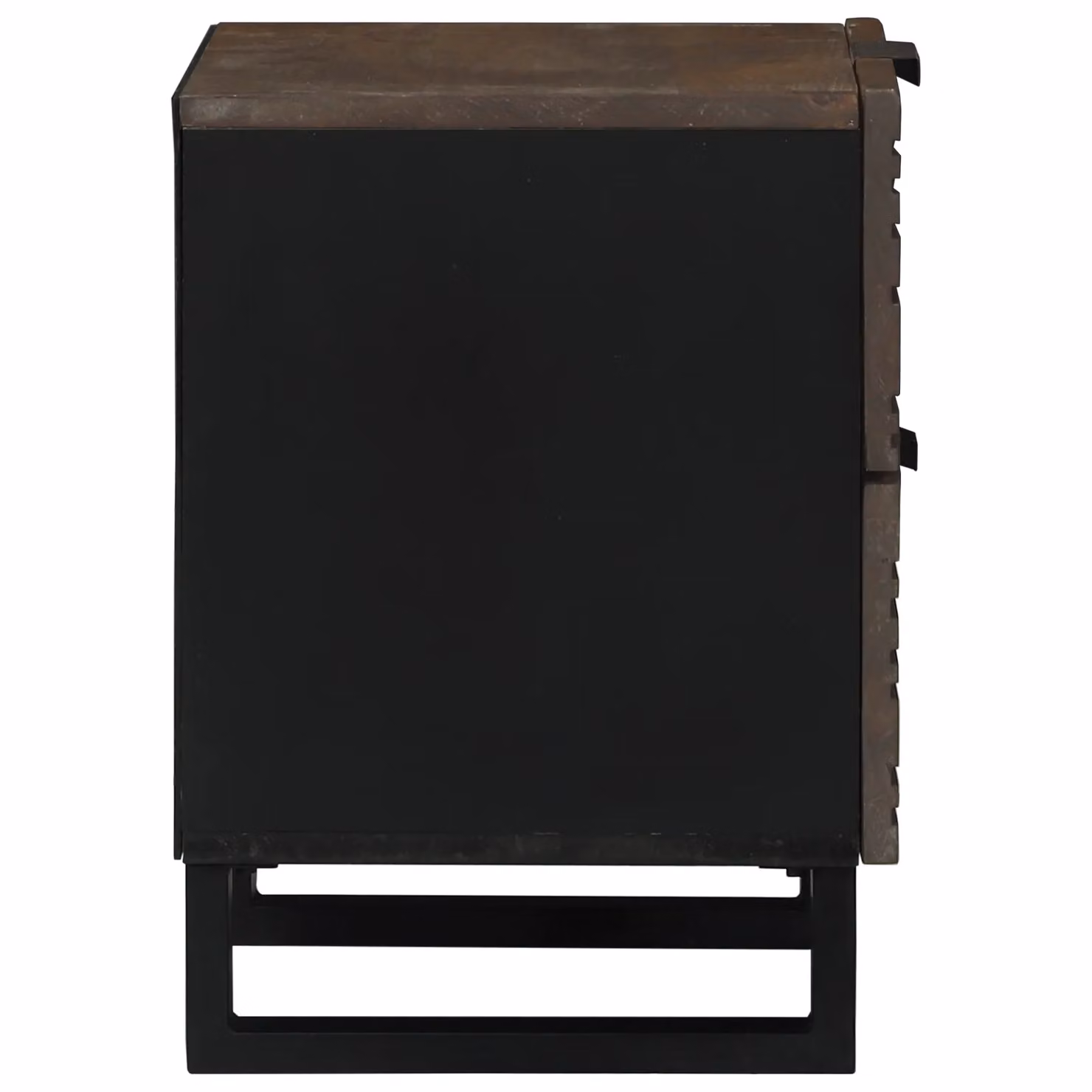 Berkfield Home Industrial Bedside Table with Drawer in Walnut and Brown, W/D/H: 40 x 33.5 x 46 cm – 4
