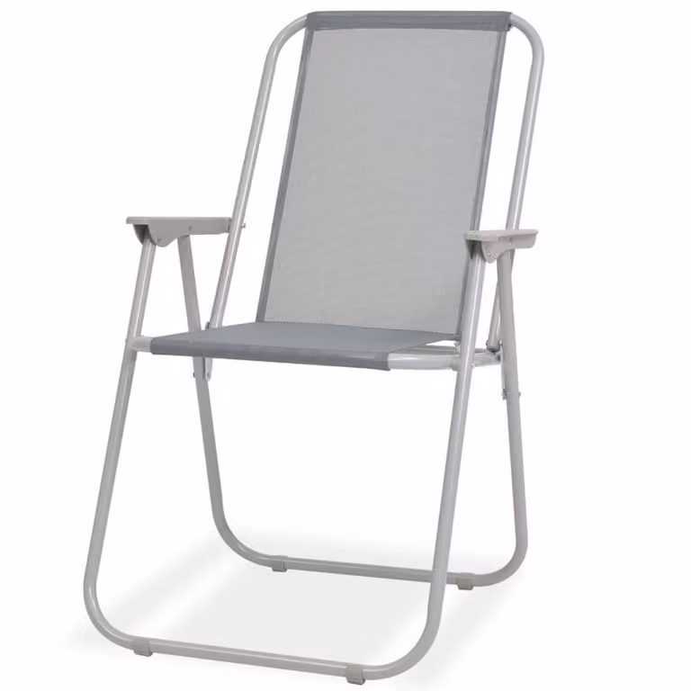 Berkfield Home 8 Piece Grey Steel and Textilene Outdoor Dining Set