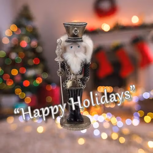 VFM e-Store Black Christmas Nutcracker Decoration, H 41 cm x W 13 cm x D 13 cm – 4