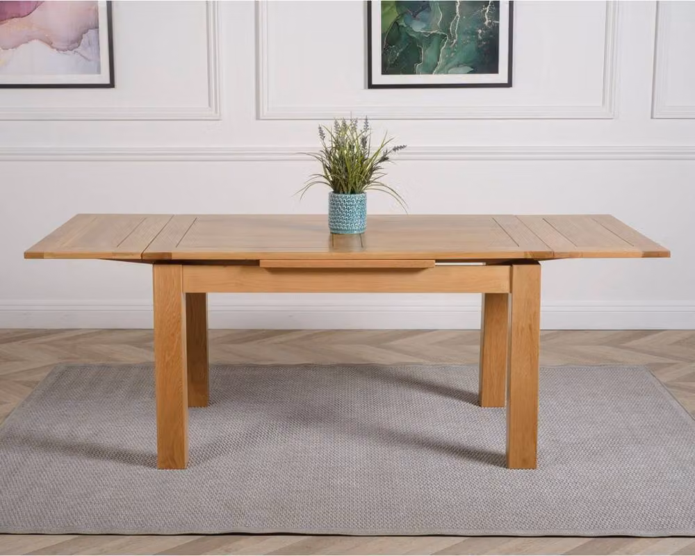 Thats Furniture Richmond Oak Extending Dining Table and 6 Black Lola Fabric Chairs – 3