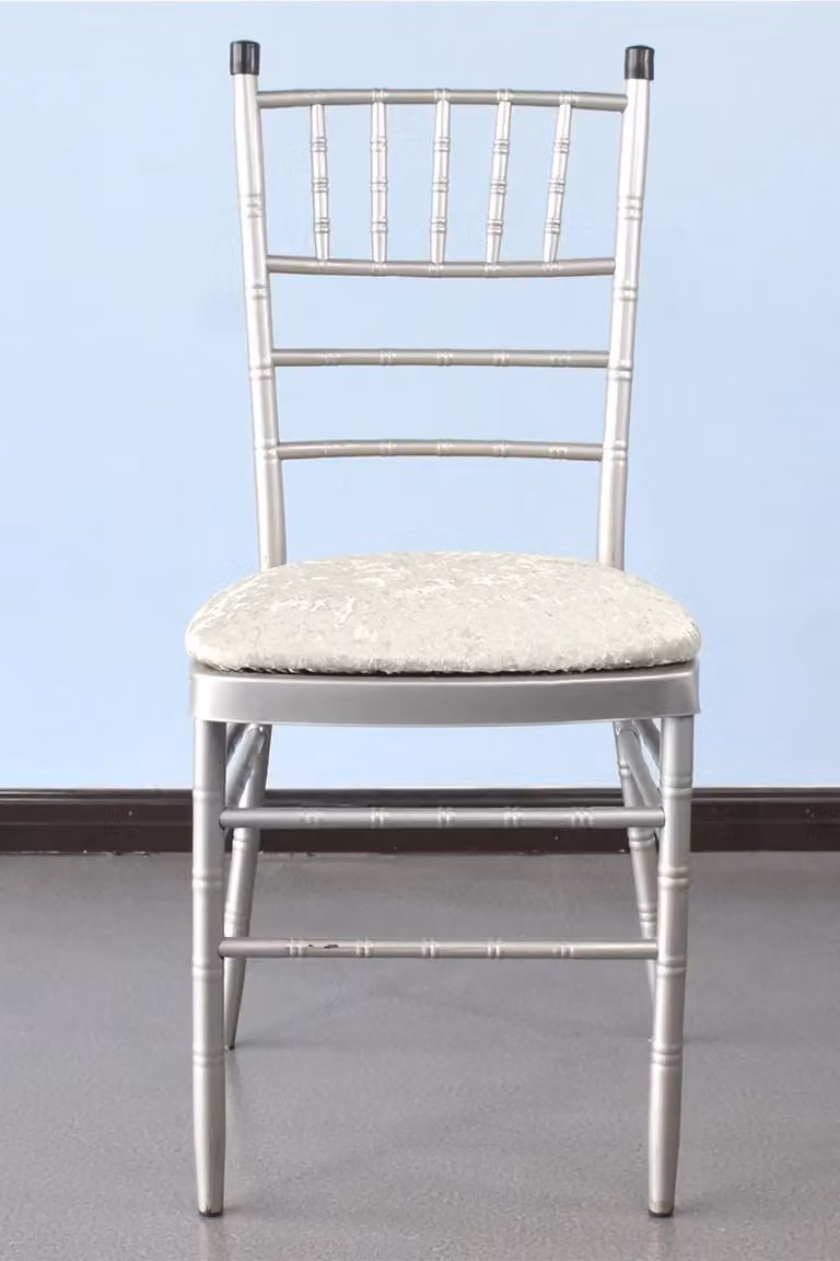 Neel Blue Velvet Dining Chair Seat Cover with Metallic Gold Details