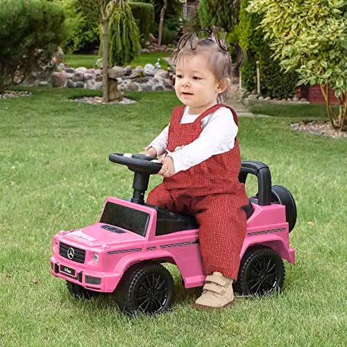 HOMCOM Mercedes 3 in 1 Kids Ride On Car with Slide and Light and Sound Effects, Pink, W/D/H: 41.5 x 28.5 x 28.5 cm – 2