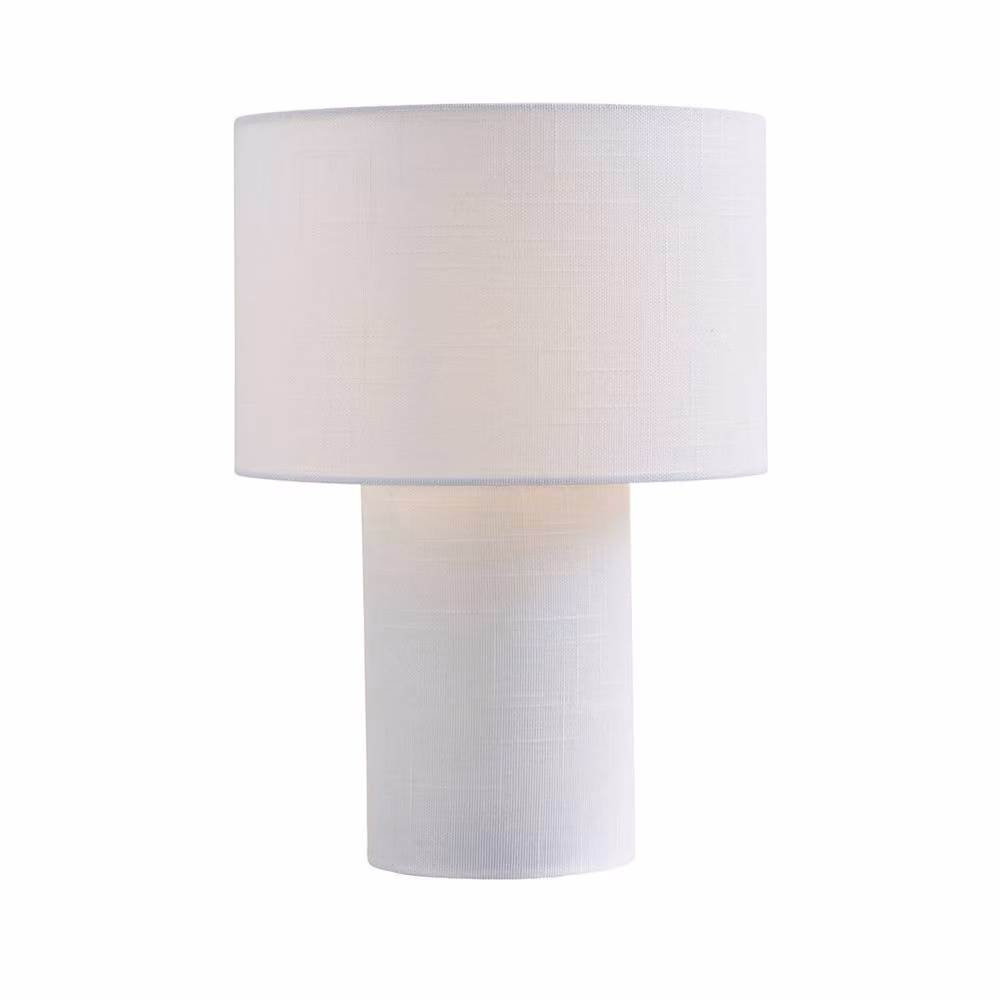 Pagazzi Leora White Ceramic and Fabric Table Lamp – 2