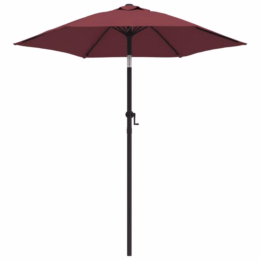 Berkfield Home Burgundy Parasol with Aluminium Frame, W: 200 cm, H: 224 cm – 2