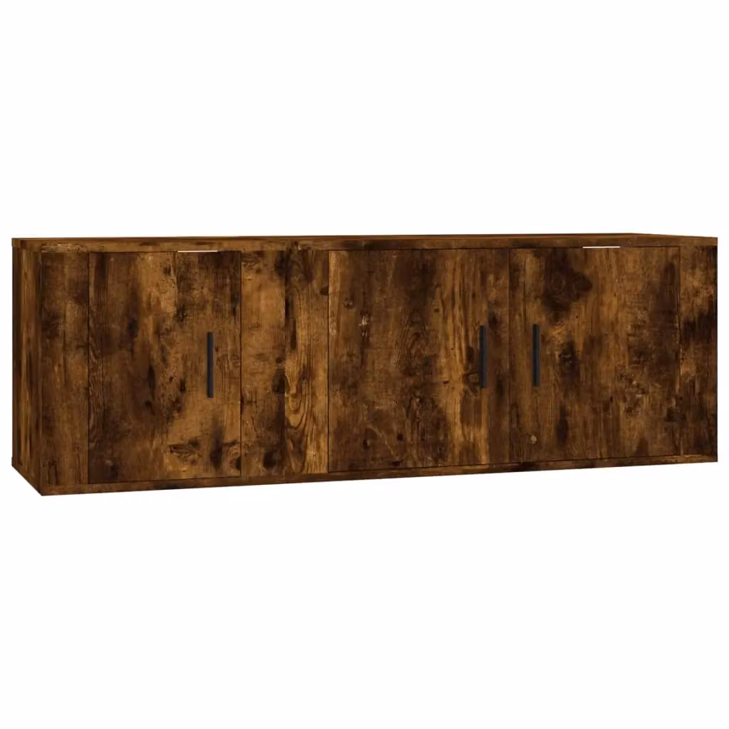 Berkfield Home 2 Piece Smoked Oak TV Cabinet Set in Brown – 2