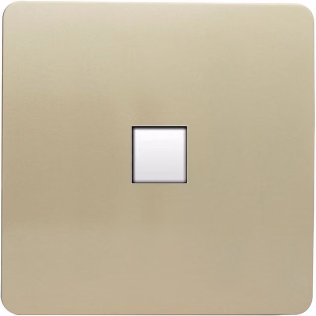 Trendi Switch 1 Gang Cat 3 Telephone Secondary Flush Socket in Champagne Gold