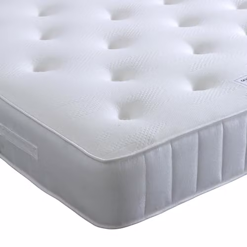 Bedmaster Quartz Hybrid Pocket Sprung Memory Foam Mattress in White, W/D/H: 200 x 200 x 25 cm