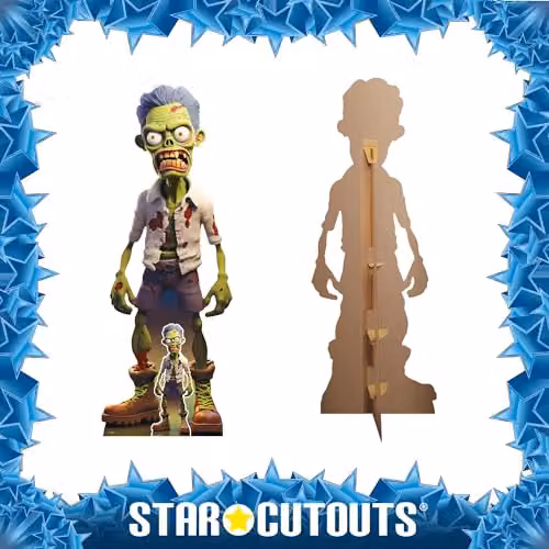 Star Cutouts SC4478 Cartoon Zombie Cardboard Cutout for Halloween Parties, Multicolour, H: 183 cm x W: 68 cm – 4