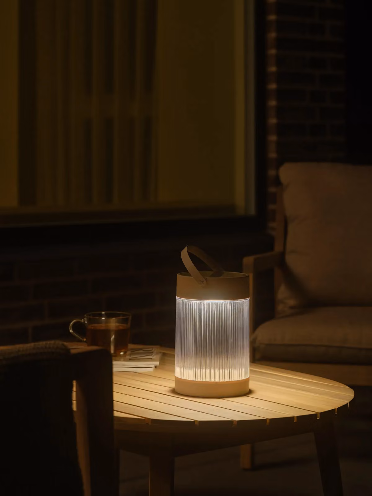 Nordlux Coupar Solar LED Outdoor Portable Lantern, Beige, IP44, Warm White 3000k – 3
