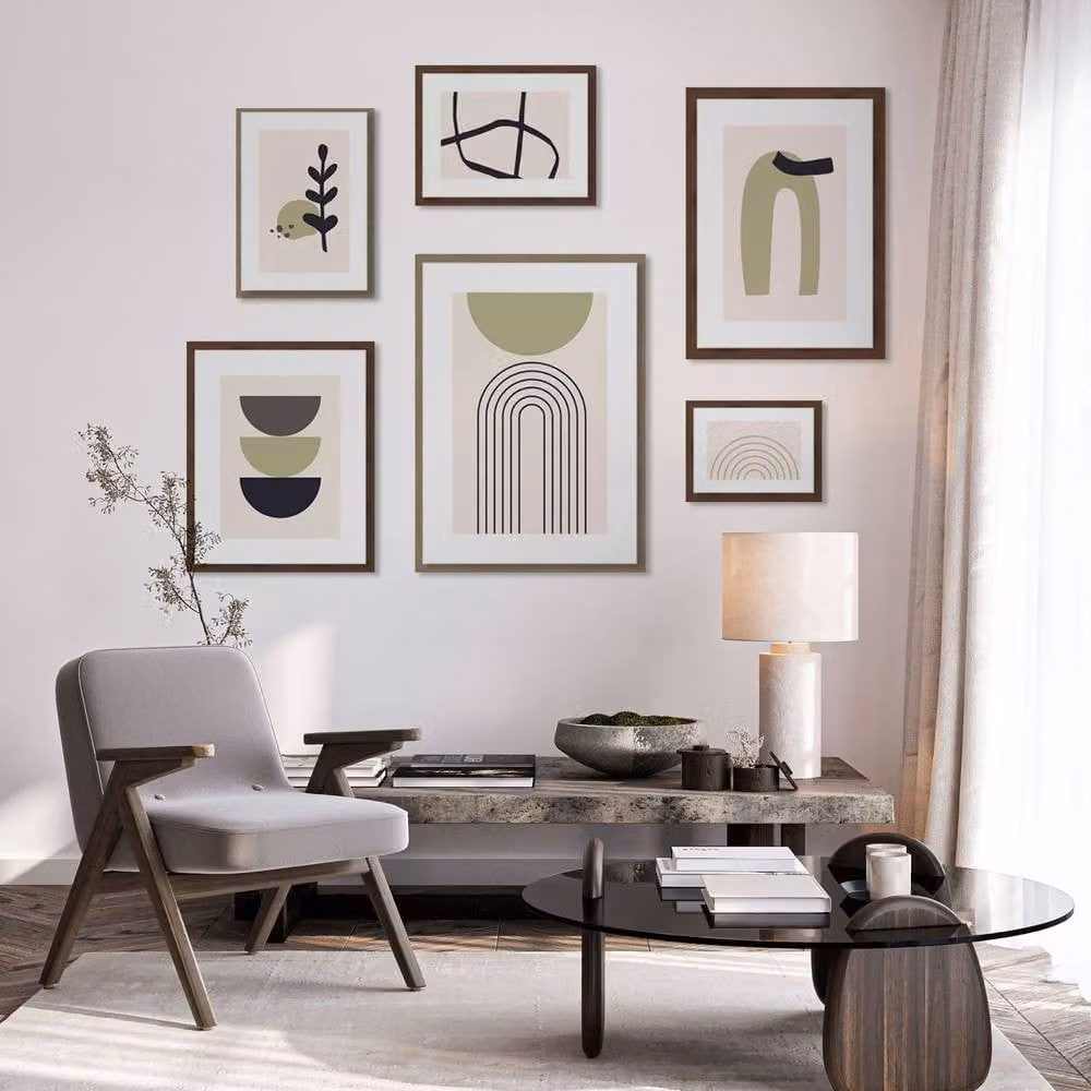 Nielsen Design Velino White A2 Picture Frame with Abstract Geometric Poster Print and Glass Front, W: 42 cm, H: 59.4 cm – 2
