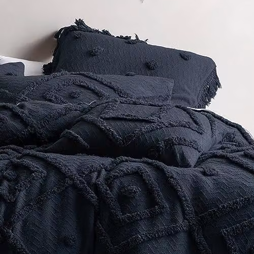 Linen House Adalyn Cotton Duvet Cover and Pillowcase Set, Blue, W/D/H: 180 x 200 cm and 50 x 75 cm – 2