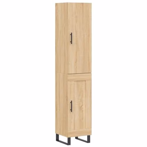 vidaXL Modern Highboard in Brown, H 180 x W 34.5 x D 34.24 cm
