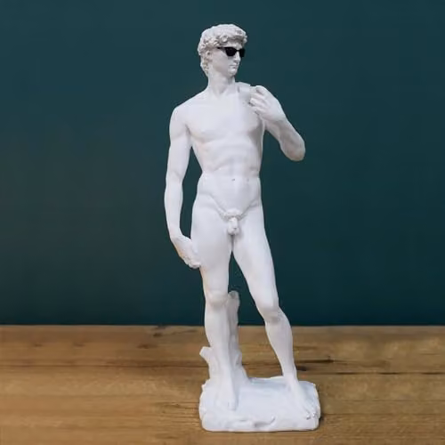 Gifts Direct 2 U Michelangelo David Statue with Sunglasses in White and Black, Height: 31 cm – 2