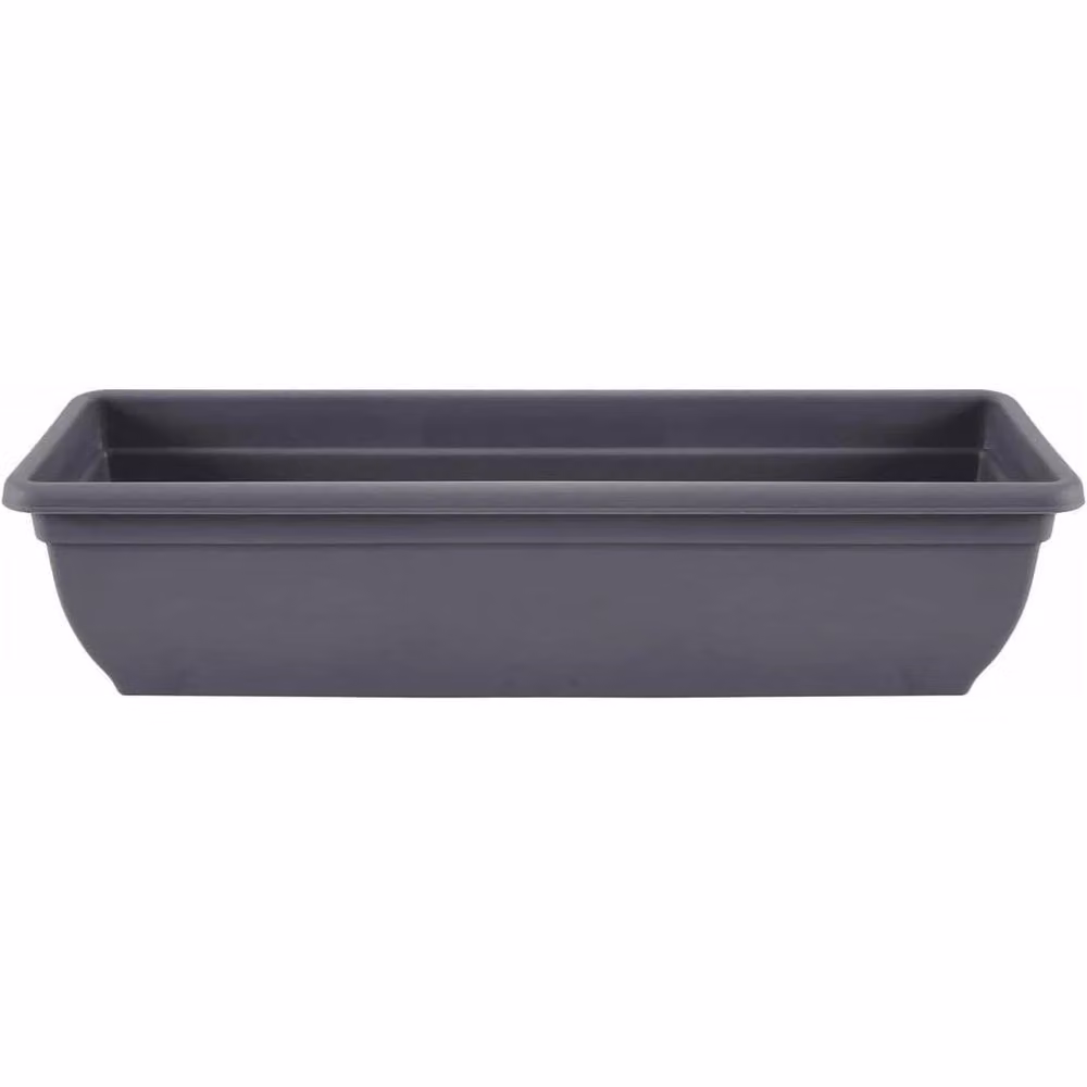 SPETLEK Grey Plastic Trough Planters, Set of 3, Width: 60 cm – 2