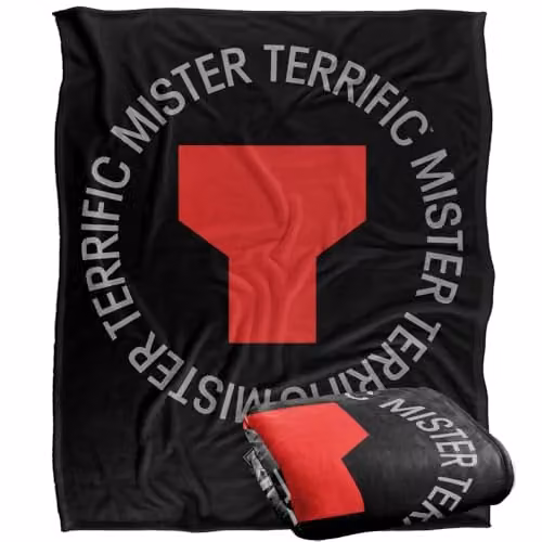 Warner Bros. Superman 2025 Mr Terrific Icon Super Soft Fleece Throw Blanket, Multicolour, W: 152 cm, D: 127 cm – 1