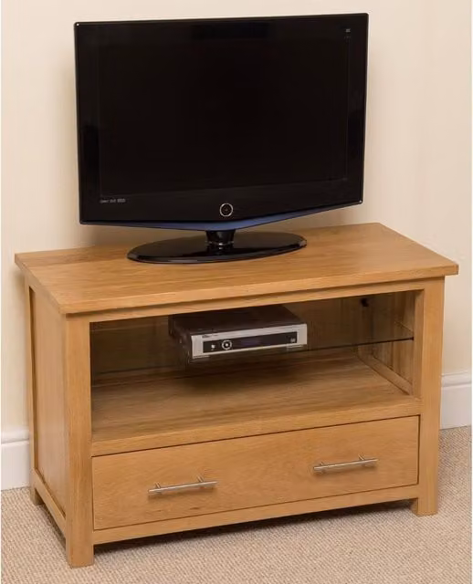 Thats Furniture Oslo Solid Oak TV Unit with Storage in Brown