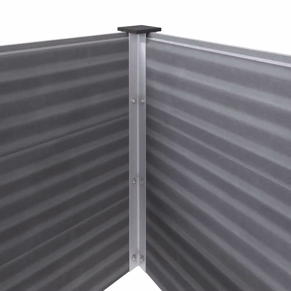 Berkfield Home Garden Grey WPC and Aluminium Raised Bed W/D/H: 150 x 100 x 54 cm – 3