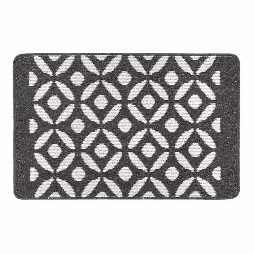 My Mat Crescent Charcoal Door Mat, W: 50 cm, D: 75 cm
