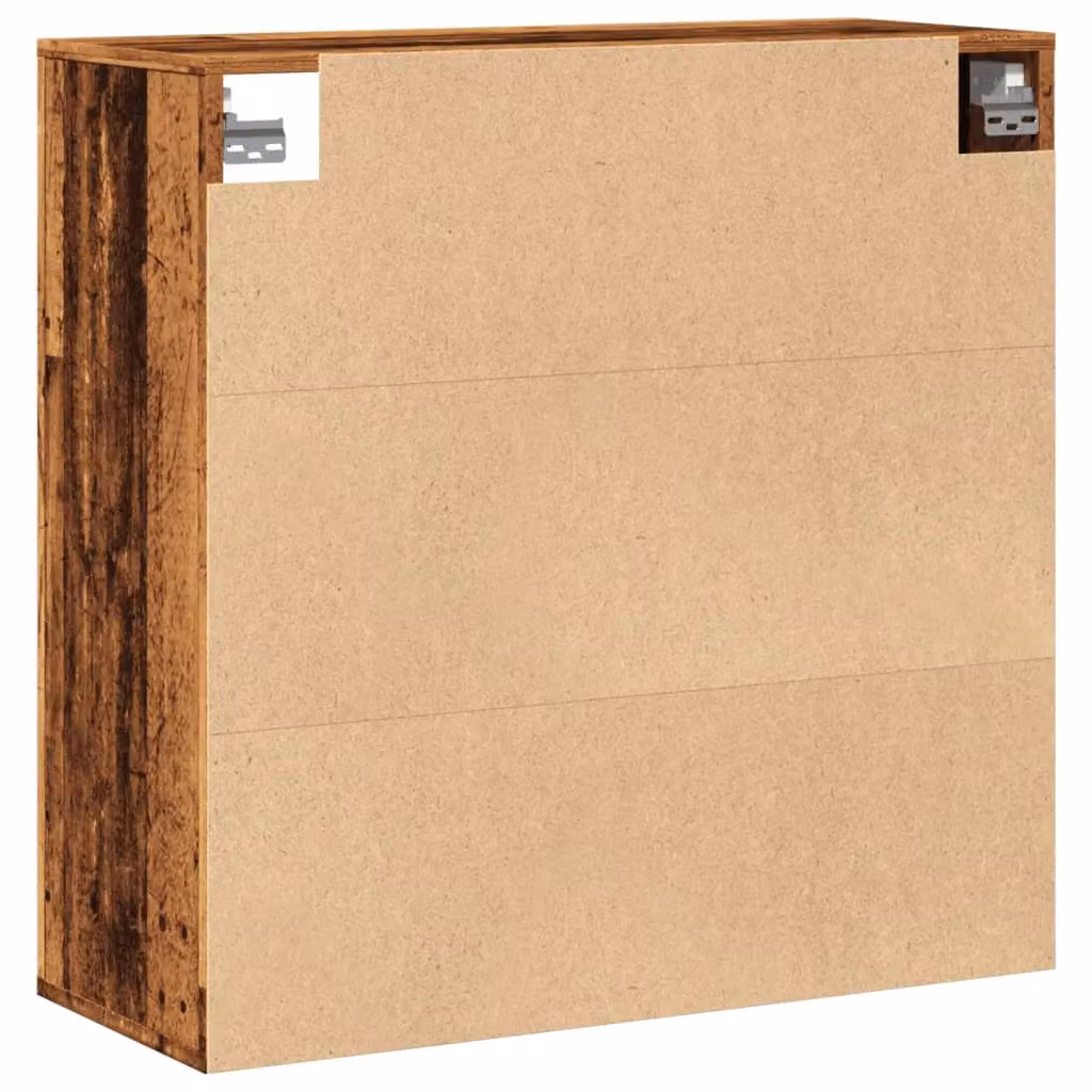 Berkfield Home Wall Cabinet in Old Wood Brown, W/D/H: 80 x 33 x 80 cm – 4