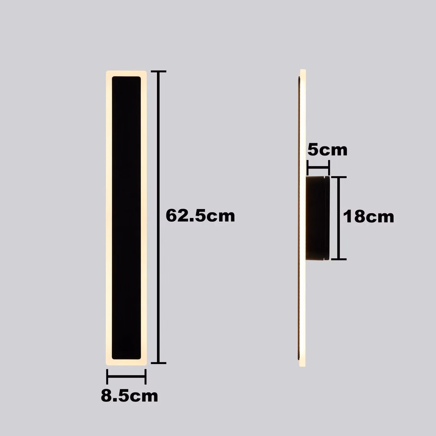 Harper Living 17W LED Up and Down Wall Light, IP54 Weatherproof, Black/Grey, Height: 62.5 cm, 3000K Warm White – 5