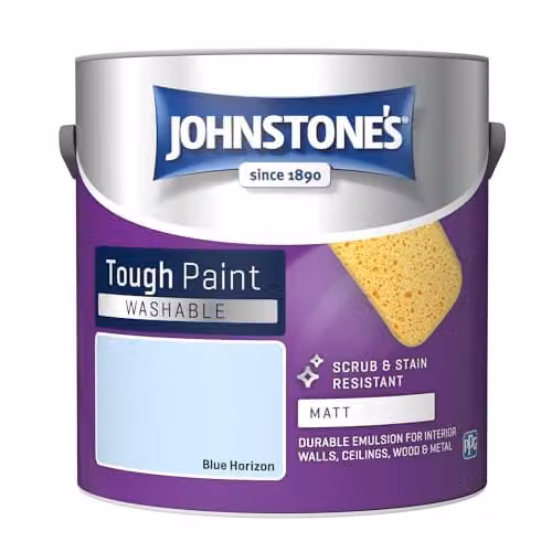 Johnstone's Washable Matt Wall and Ceiling Paint in Blue Horizon, 2.5L