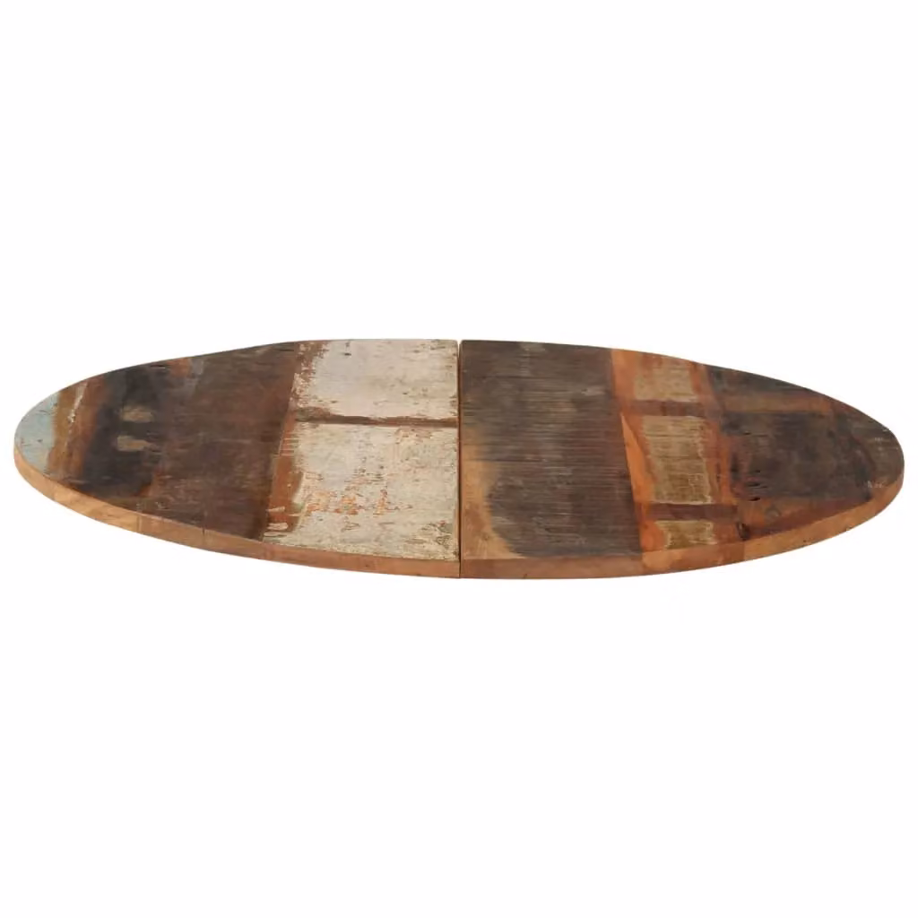 Berkfield Home Round Solid Reclaimed Wood Table Top, Brown, Diameter: 70 cm, Thickness: 15-16 mm – 2