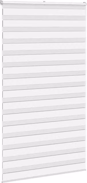 Berkfield Home Elegant Zebra Blind in White, W/H: 135 x 200 cm
